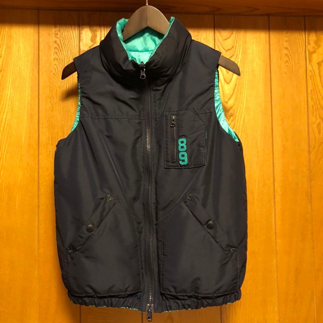 パーリーゲイツ　ダウンベスト　リバーシブル　ロゴ　ゴルフ　防寒