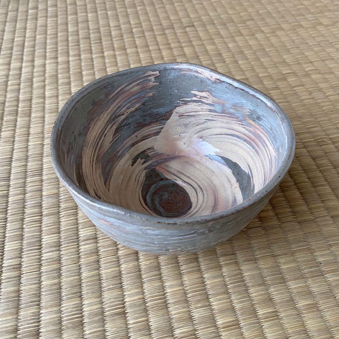 宗徧流 時習軒 細田宗栄 書付 清水久 造 【刷毛目 茶碗】 巳 干支 茶道具