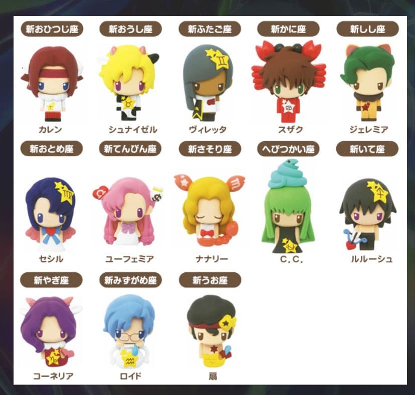 コードギアス 反逆のルルーシュ　13星座占い　キャラフォーチュンシリーズ　14種