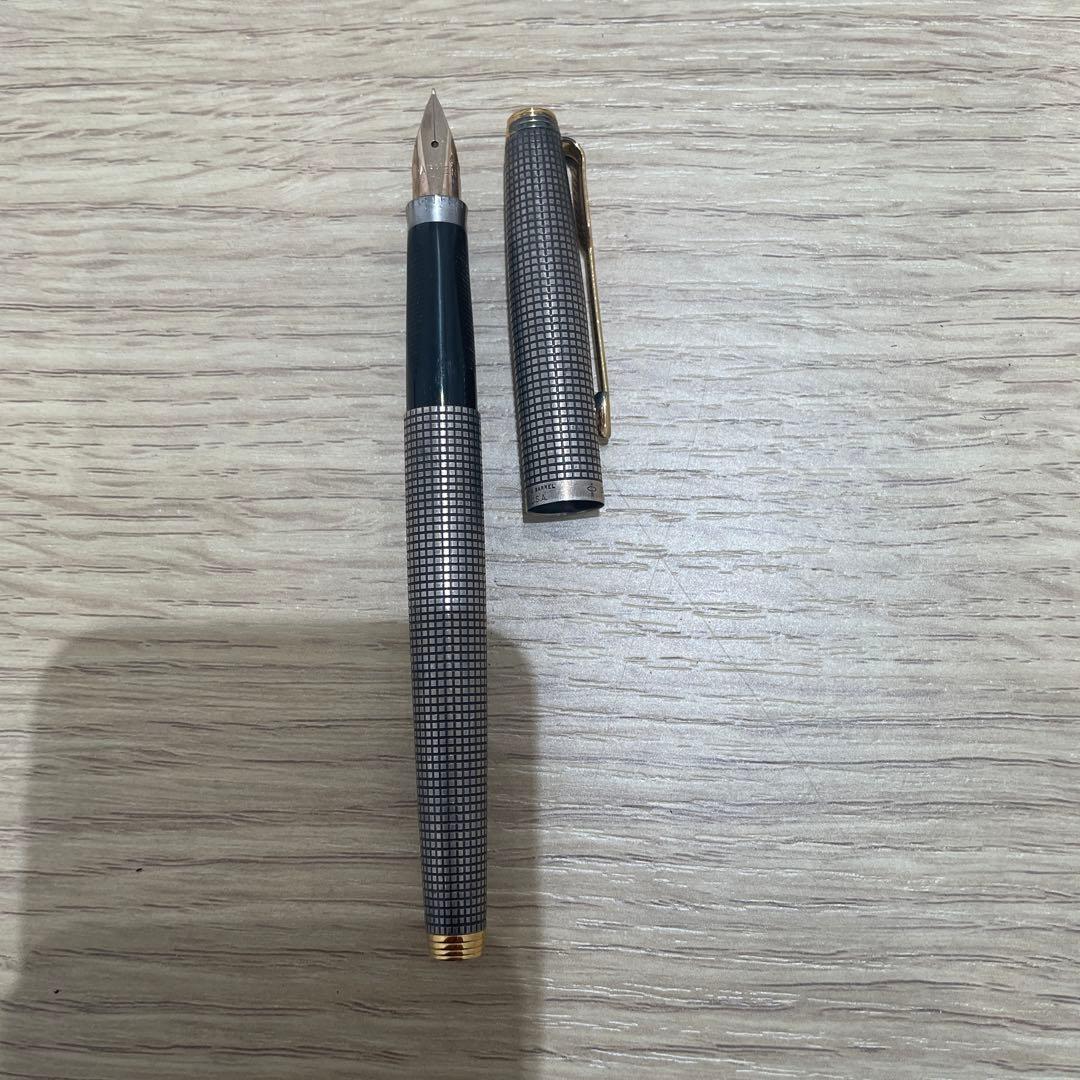 Parker 万年筆 グレー チェック柄
