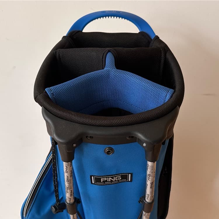 PING スタンド付きキャディバッグ 青黒グレー
