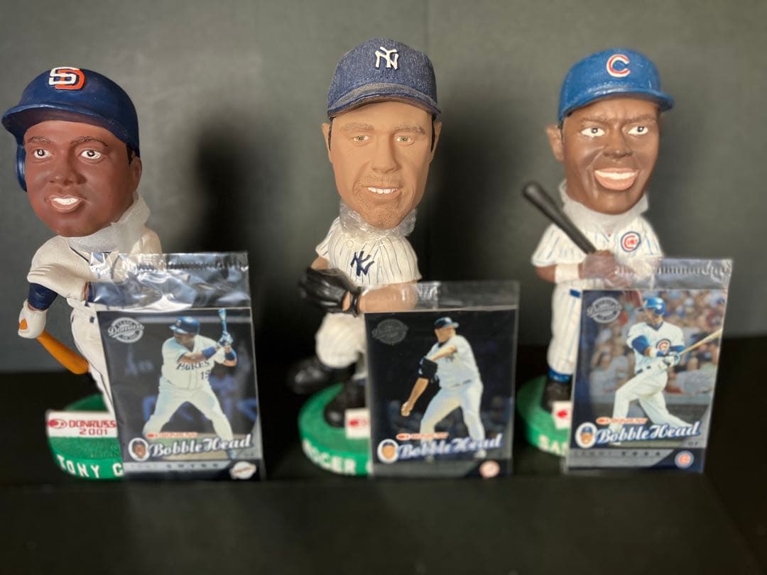 2001 Donruss　MLBボブルヘッド人形　全22体フルコンプ　カード付