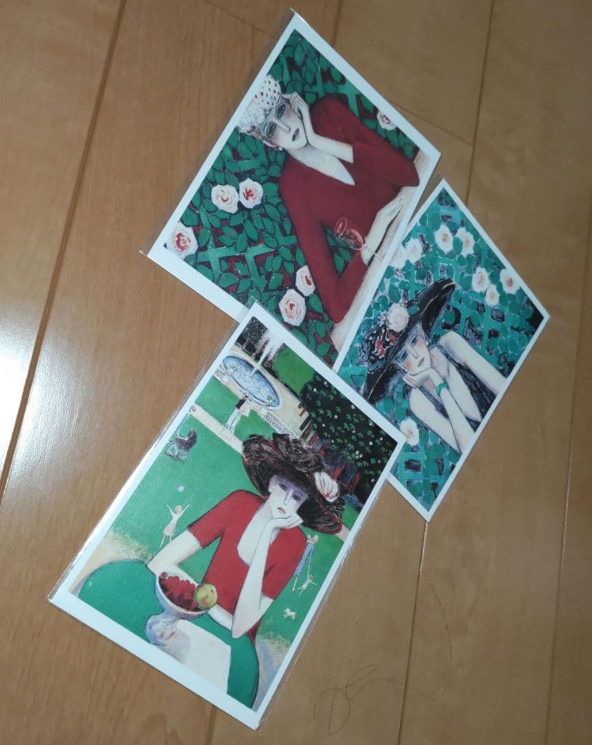 【直筆サイン入り】カシニョール 画集、ポストカード3枚