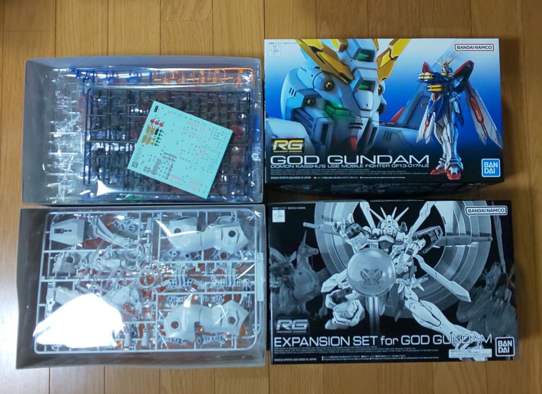 RGゴッドガンダム&プレミアムバンダイHG ガンプラ5個セット