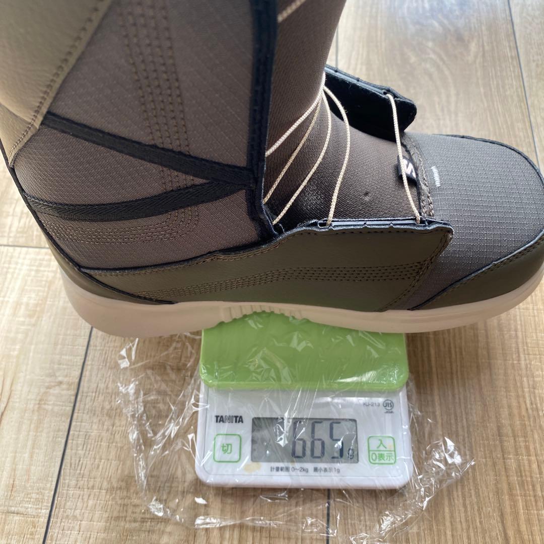 SALOMONスノボブーツ24.5cm カーキ色