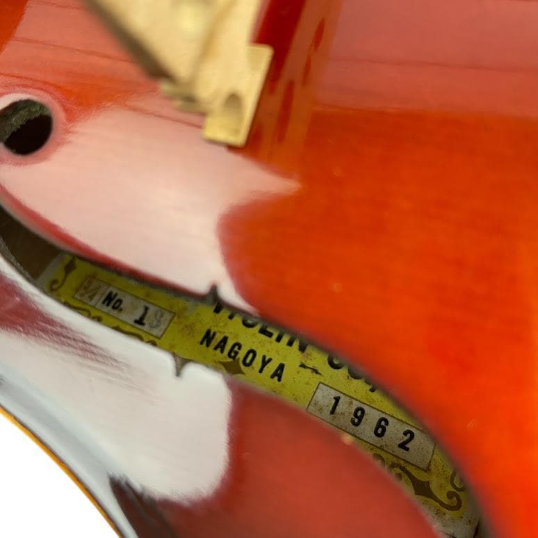 極美品●鈴木バイオリン● No.13 3/4 イエローラベル 1962製 良音杢