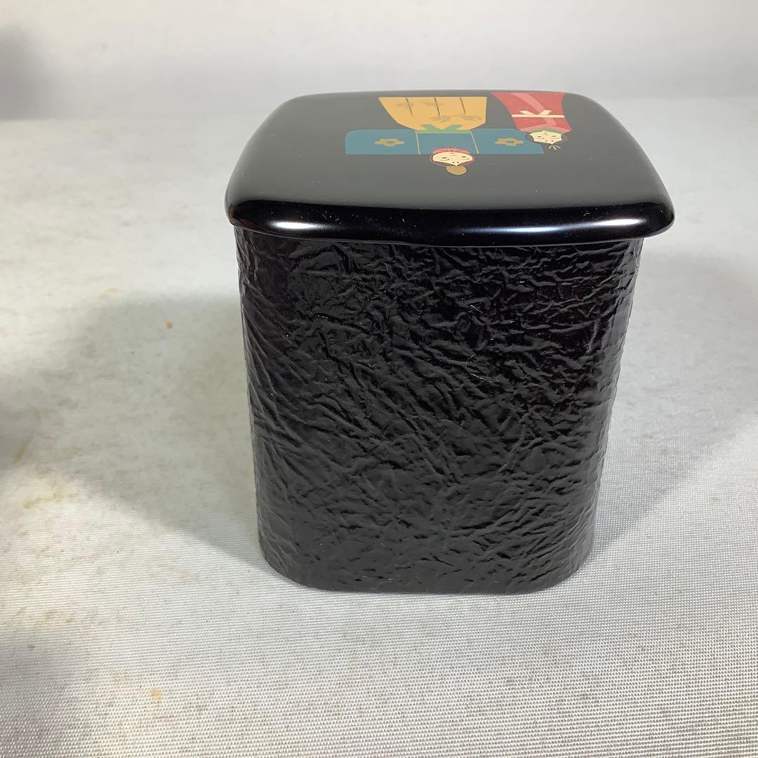 立雛蒔絵　一閑四方棗　竹内幸斎　茶道具　送料無料