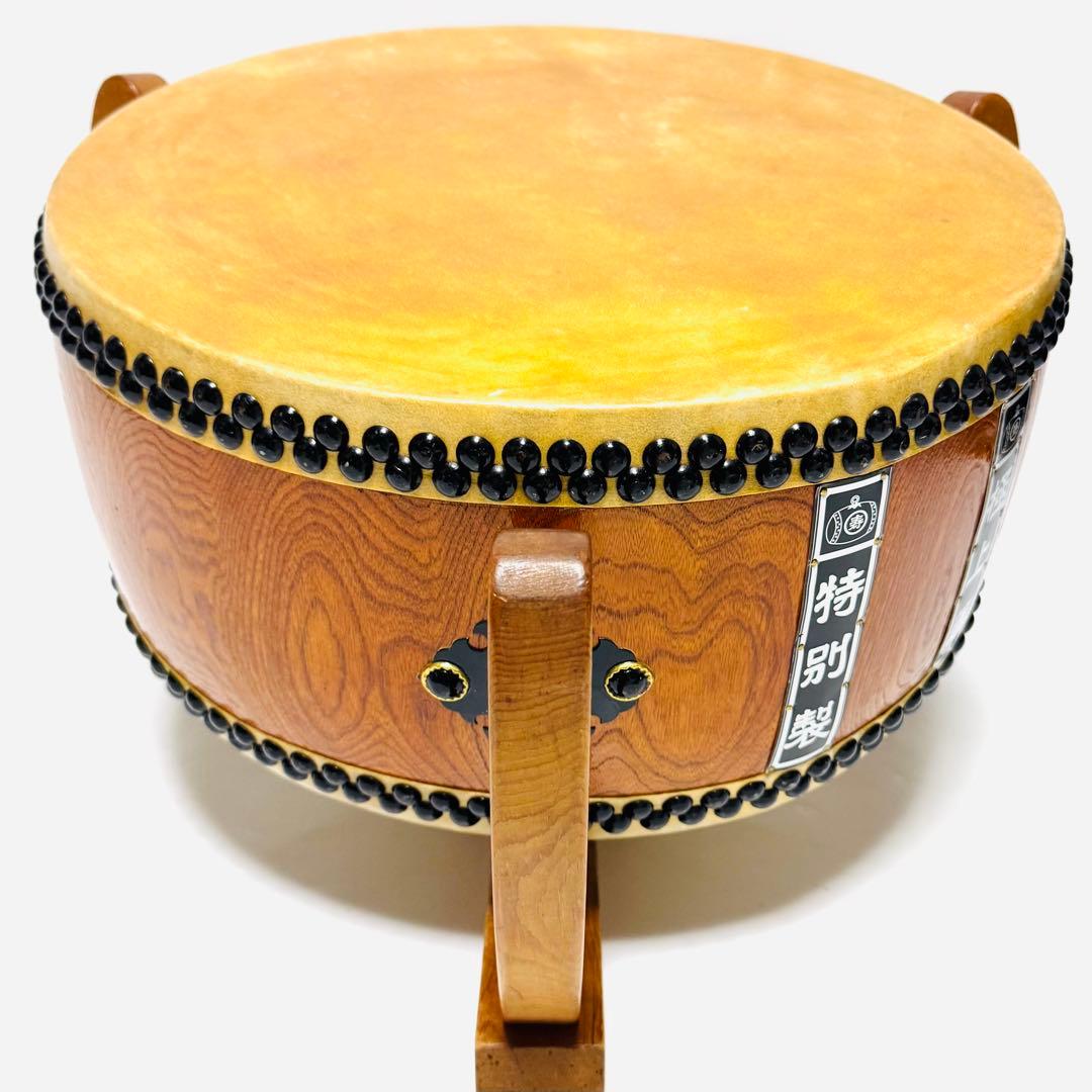 特別製 極上等 和太鼓 1尺5寸 平太鼓 欅胴 最高級モデル 美品 響き良好