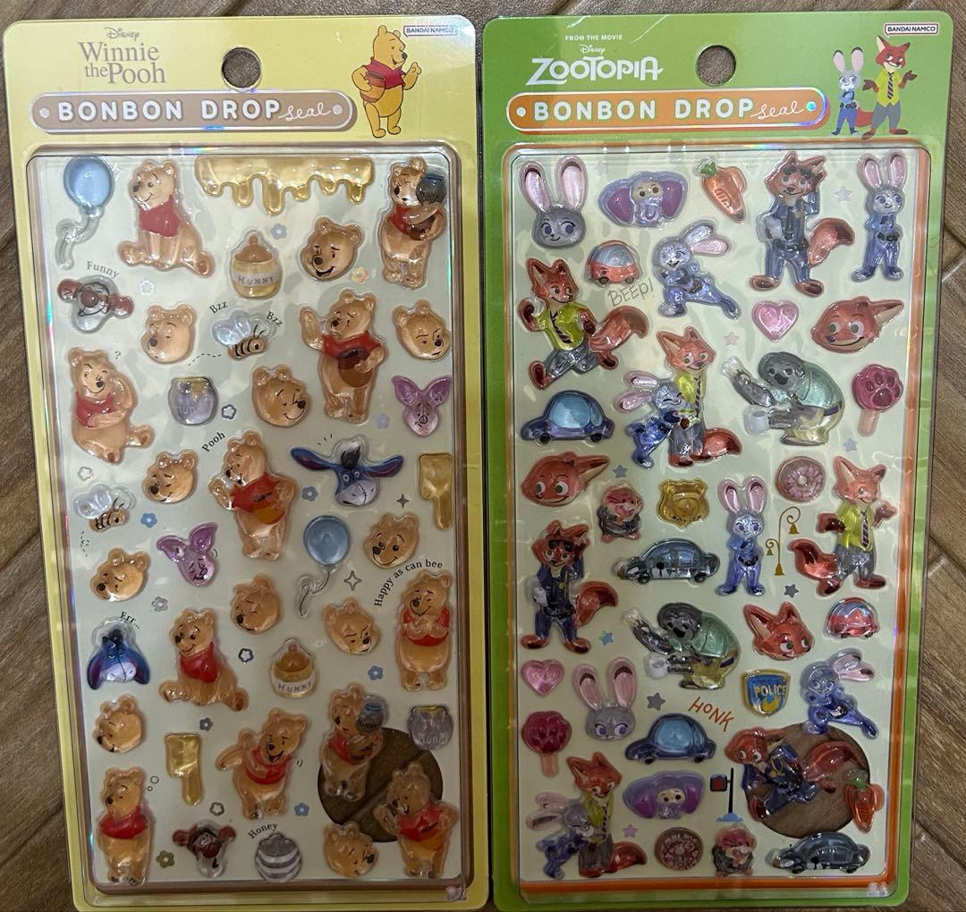 正規品★ボンボンドロップシール　ディズニー　6枚枚セット