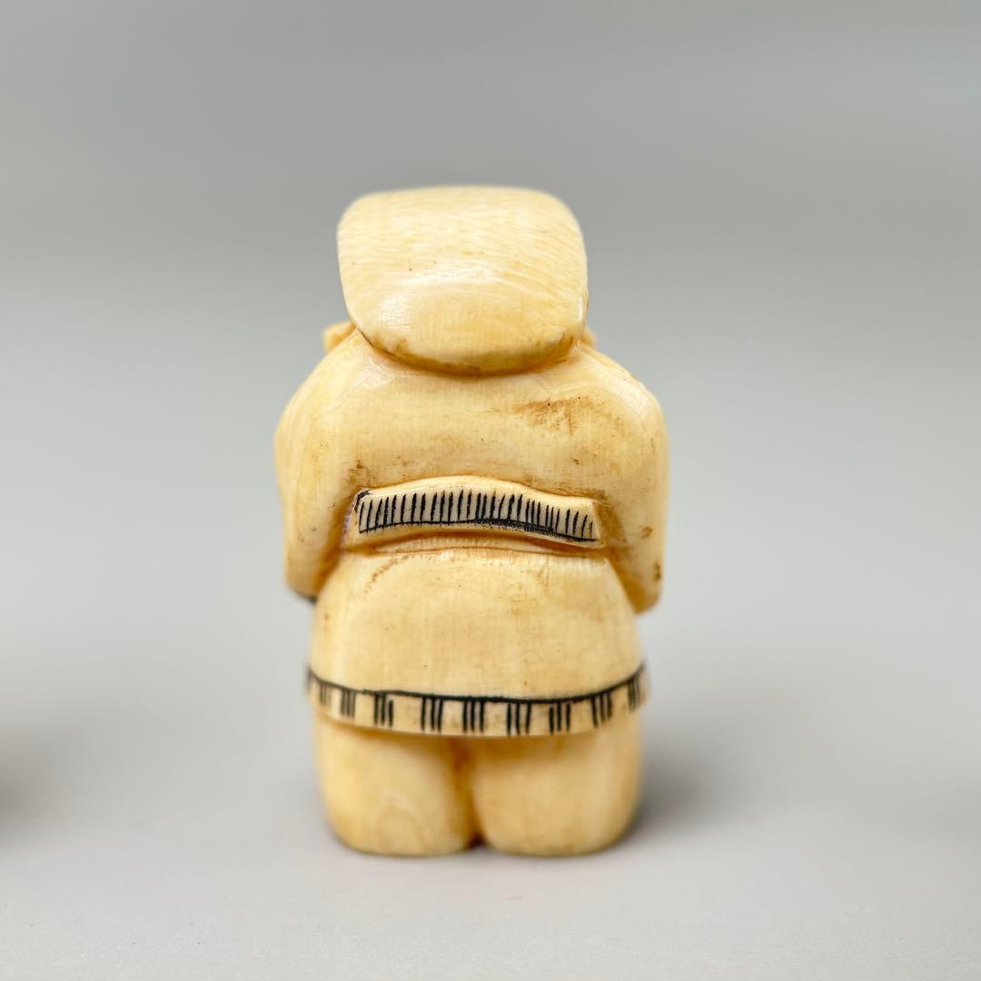 福の神像 4体セット彫刻根付天然素材アンティーク骨董飾り物古美術置物細密細工