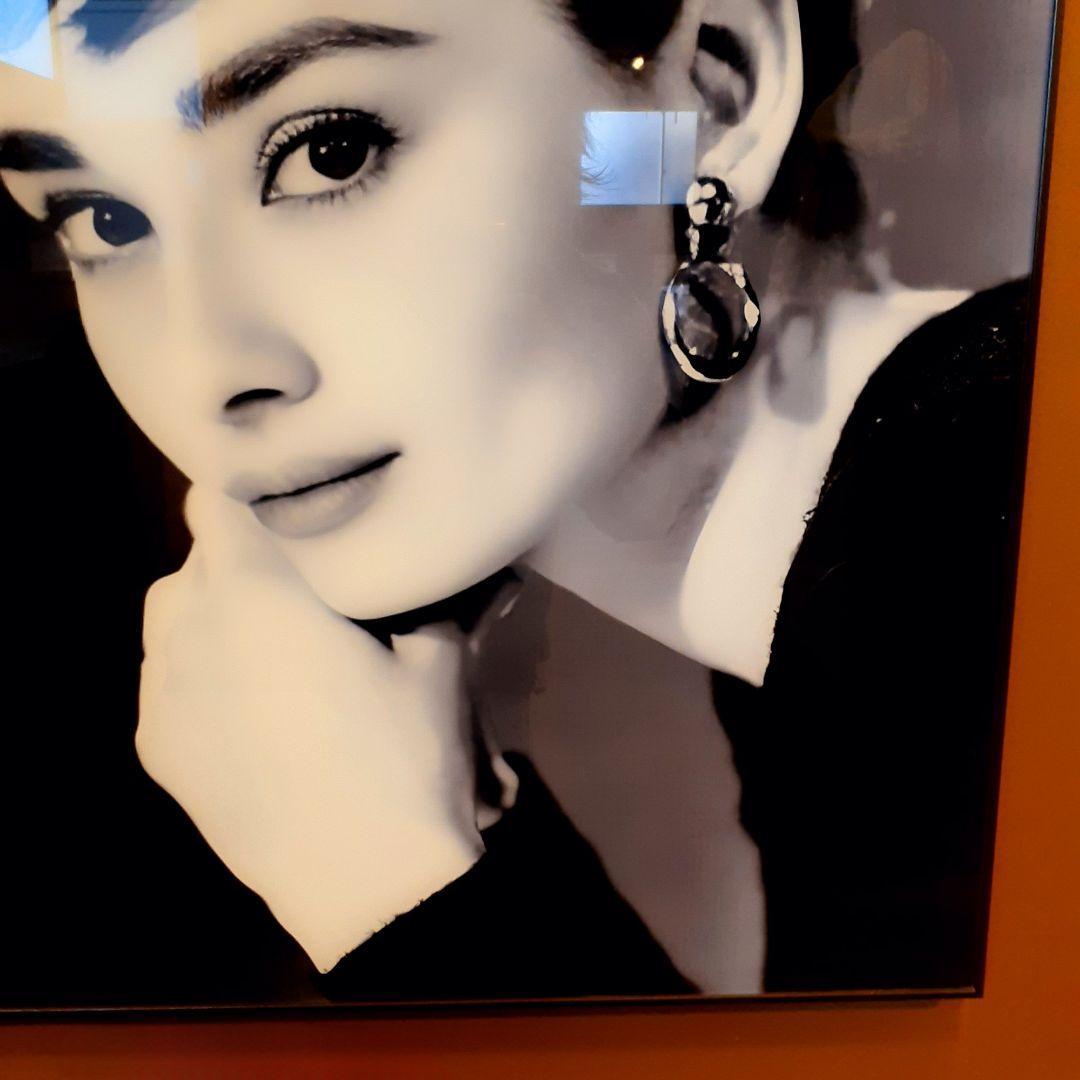 輸入雑貨　ミラーアート　英国　『オードリー・ヘプバーン』　特殊強化ガラス仕様