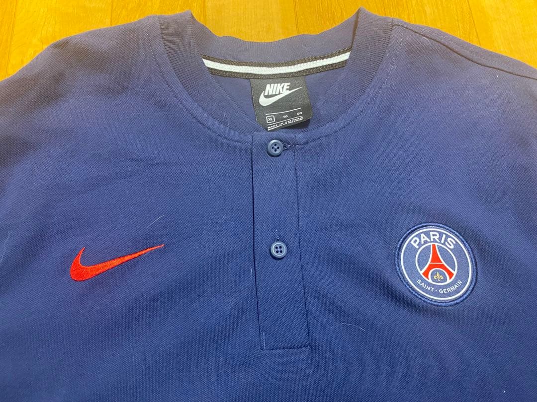 【ナイキ】パリサンジェルマン PSG ネイビー 襟なしシャツ XL 極美品