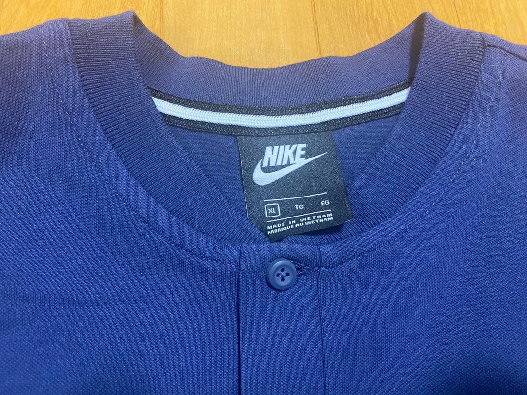 【ナイキ】パリサンジェルマン PSG ネイビー 襟なしシャツ XL 極美品