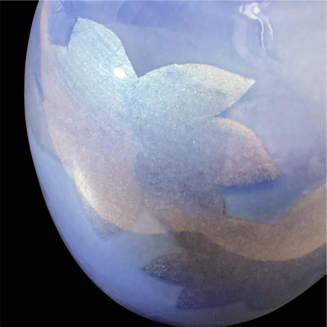 【無形文化財　中田一於　一輪挿し　送料込】九谷焼　ビギナー向け釉裏銀彩　紅葉