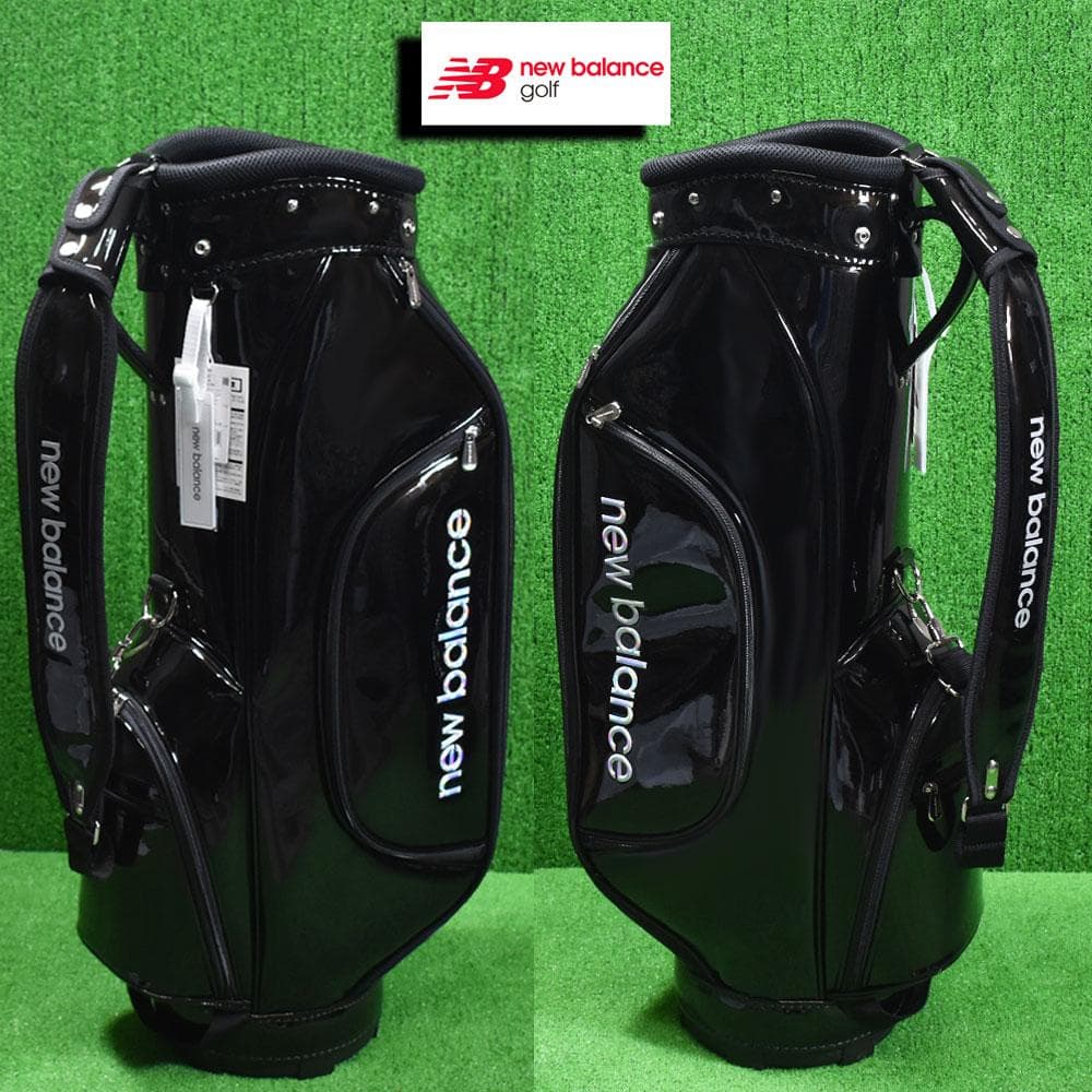 ニューバランス/ゴルフ エナメル キャディバッグ８.５型【ブラック】新品！