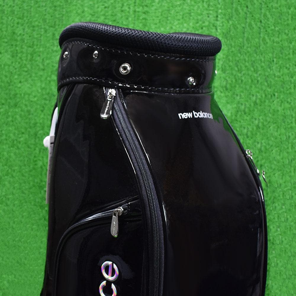 ニューバランス/ゴルフ エナメル キャディバッグ８.５型【ブラック】新品！