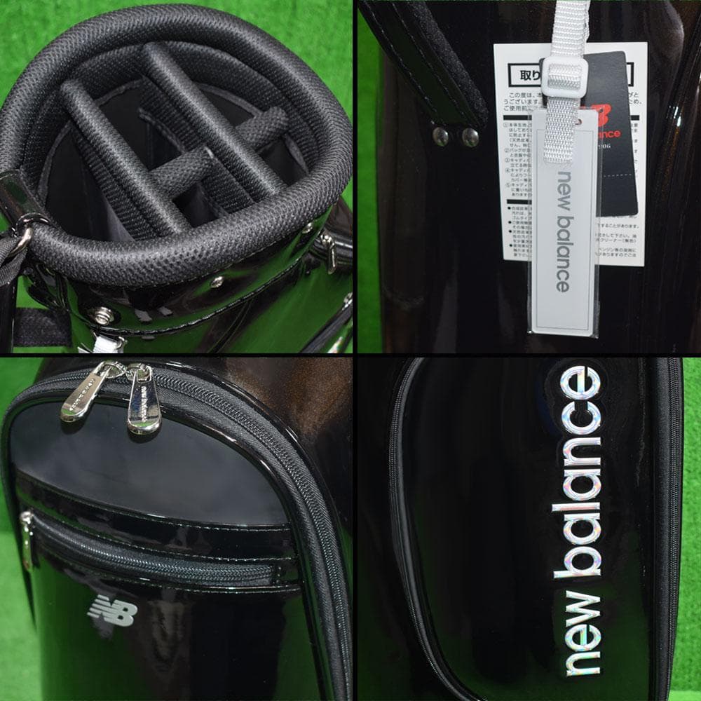 ニューバランス/ゴルフ エナメル キャディバッグ８.５型【ブラック】新品！