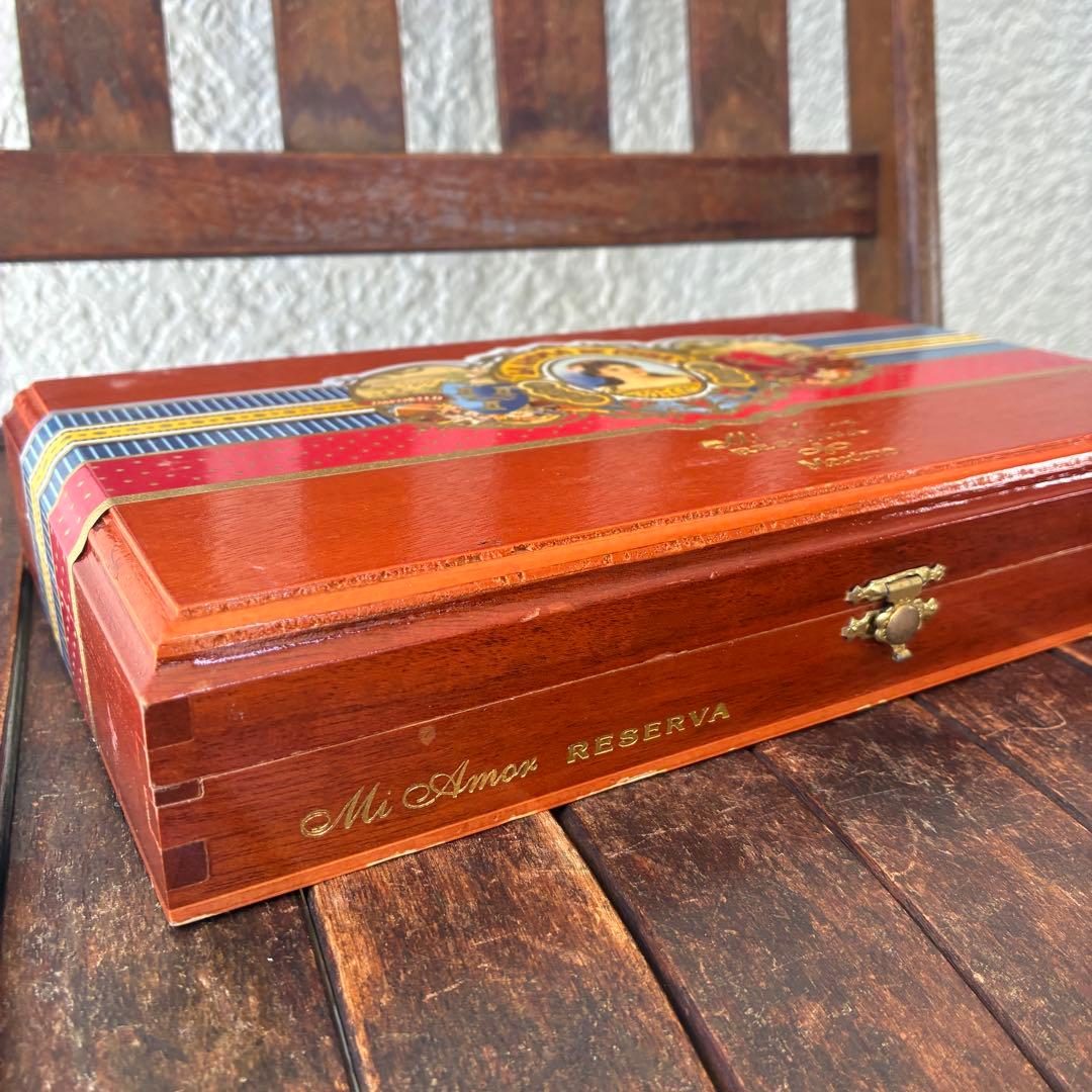 木製シガレットケース収納木箱ハンドメイドアメリカアンティークUSAヴィンテージ