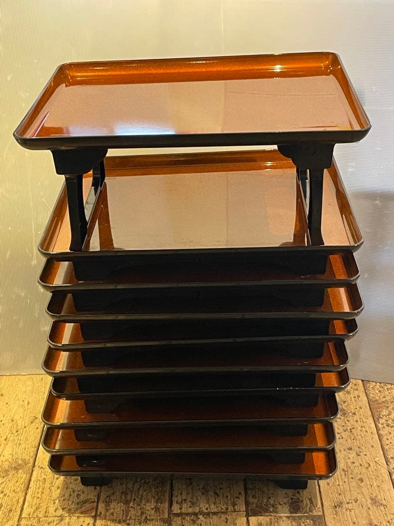 お膳台　年代物　10点　脚付　おまとめ　工芸品　御膳台　お盆　和風