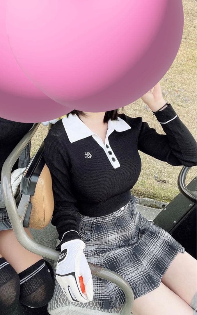 フェアライアー　ゴルフ ウェア レディース 長袖 カットソー トップス　ブラック