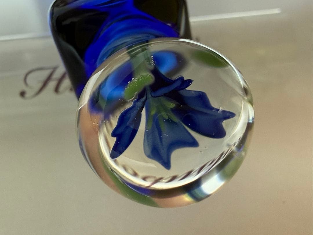 ひとつ房ガラスペン 代官山蔦屋 花入りブルー