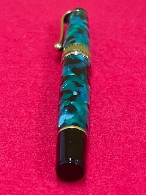 takaアウロラ オプティマ グリーン万年筆 14K EF 付属品付