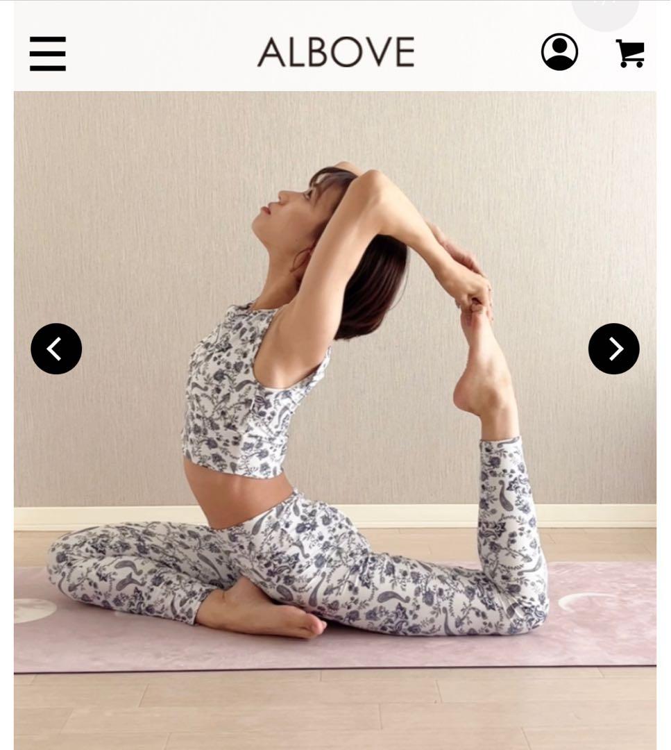 【ALBOVE】新作ヨガ&ジム 水陸両用レギンス Lサイズ　日本製！