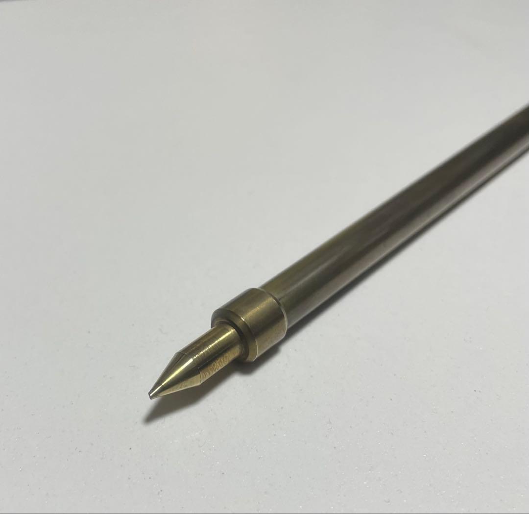 見附精機工業製 チェロエンドピン タングステン入り真鍮／先端真鍮(直径10mm)