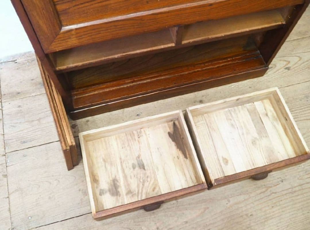 1095 アンティーク　欅のライティングデスク　帳場机　文机　テーブル　レトロ