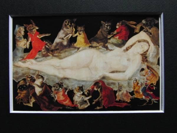 藤田嗣治、【私の夢】、希少画集画、新品高級額・額装付、状態良好