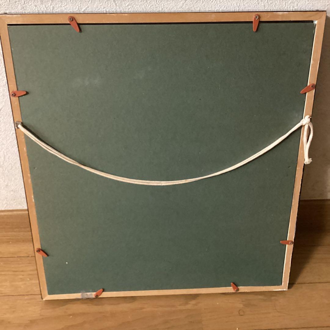 川端龍子　色紙画　　芥子の花　　淡彩画　サイン在　額装　肉筆　模写　レア即決品