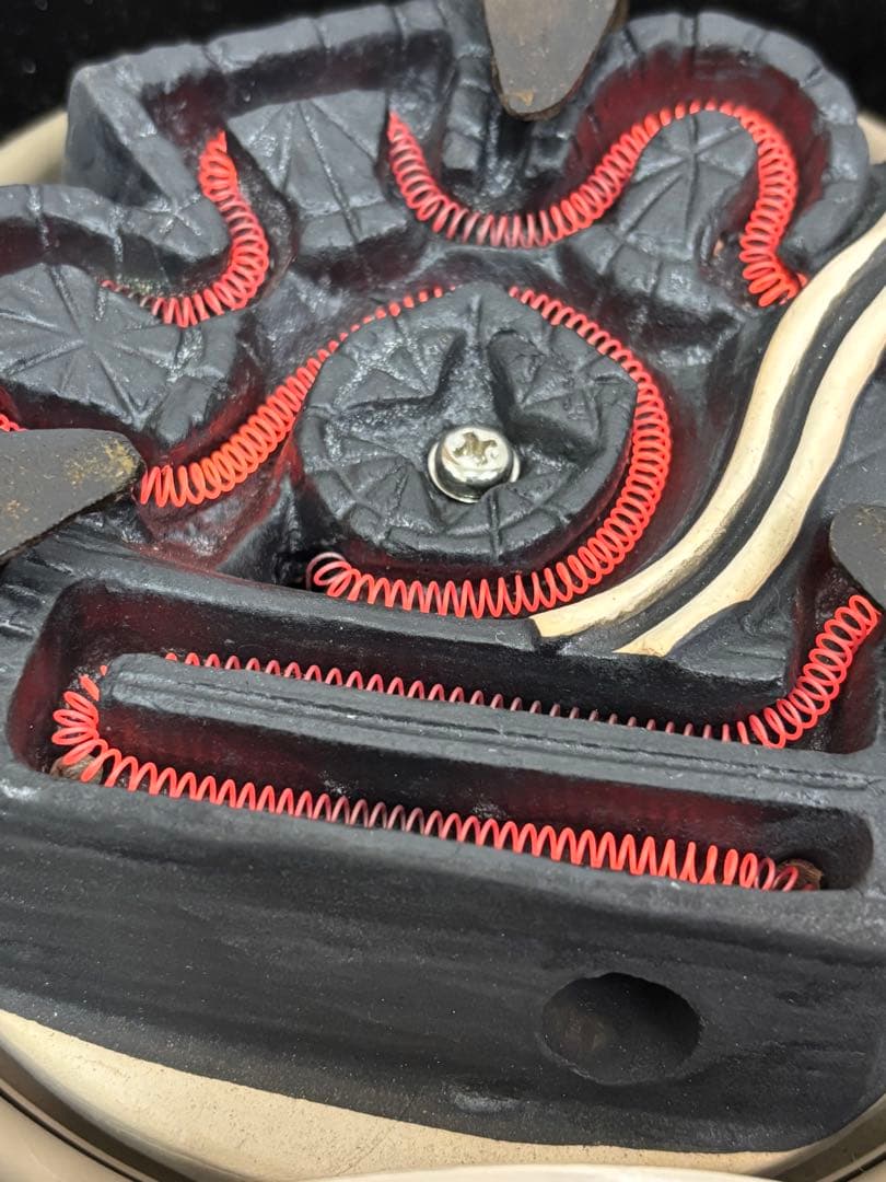 ほぼ未使用 茶道具 黒真塗紅鉢型 野々田商店 電熱器 清光造 蒲団釜 釜印 元箱