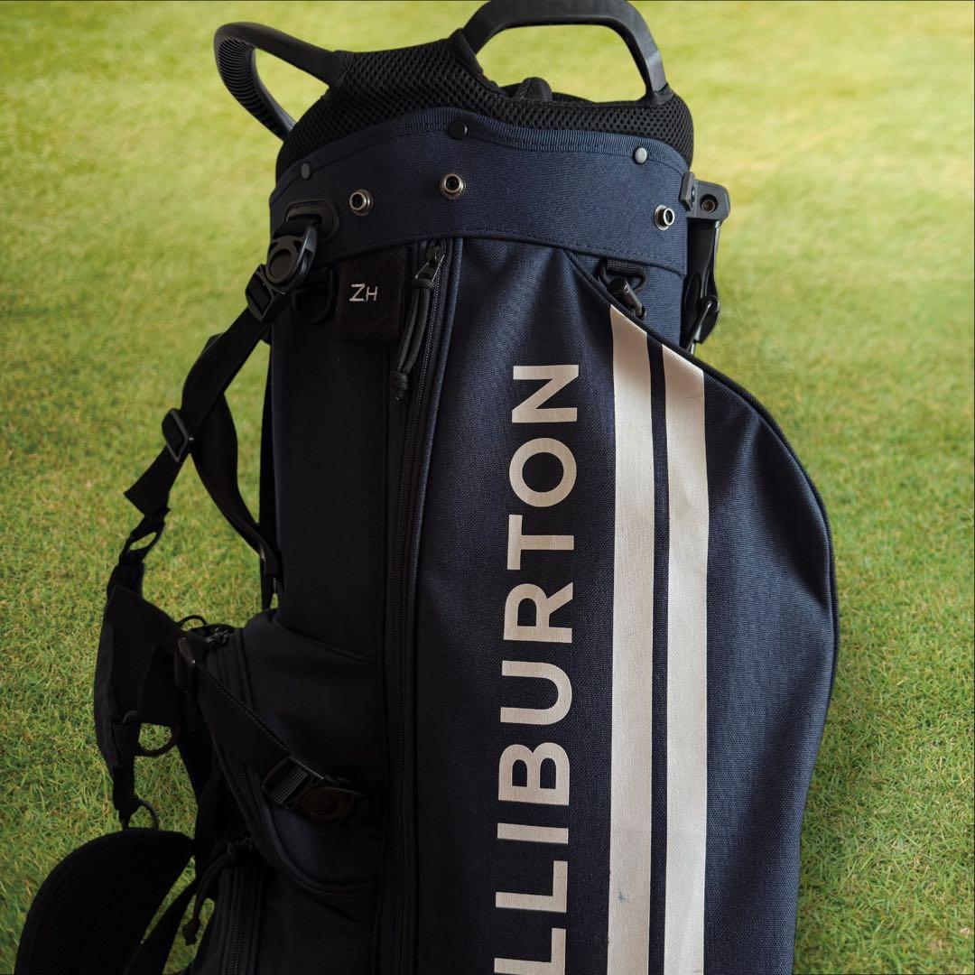 ゼロハリバートン　キャディバッグ　ショルダー式　スタンド式　軽量　紺　ネイビー