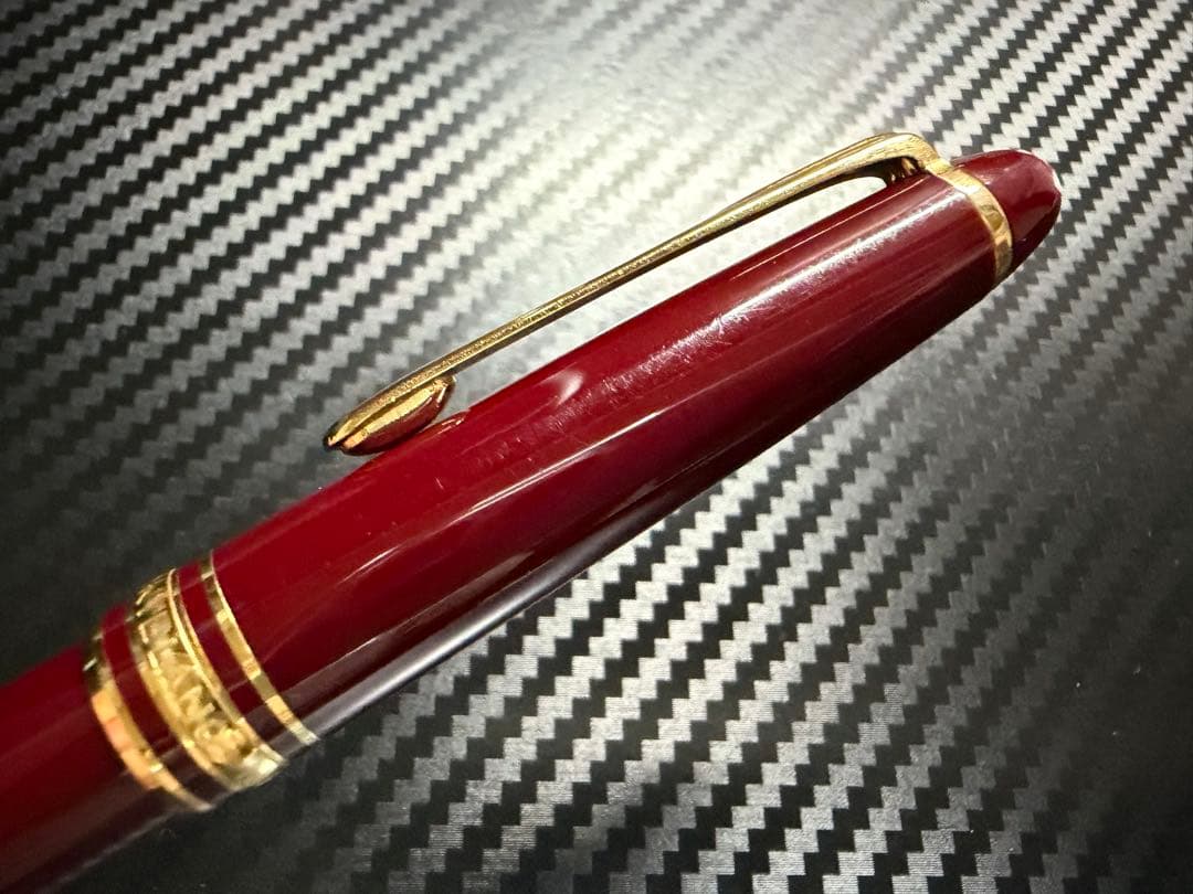 美品 モンブラン マイスターシュテュック 144 ボルドー 全金 F 万年筆