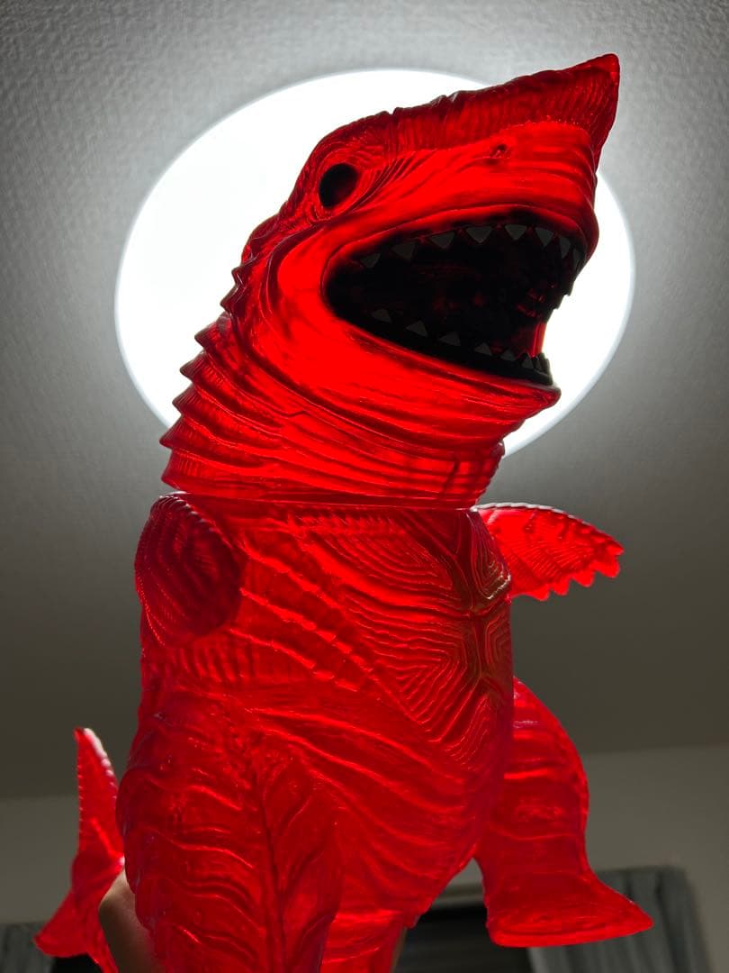 インディーズソフビ サンガッツ本舗 メガロドン　サッポロレッド