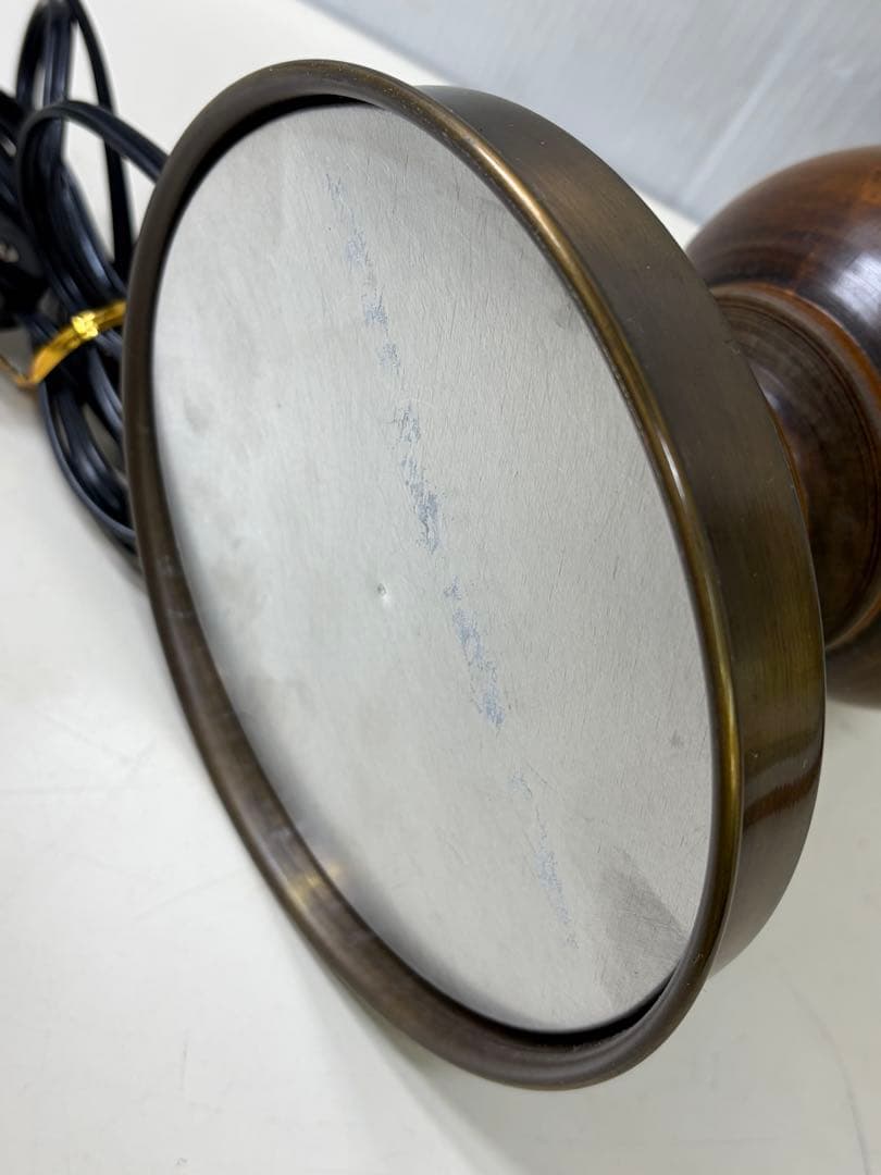 アンティーク ガラスシェード テーブルランプ 現状品