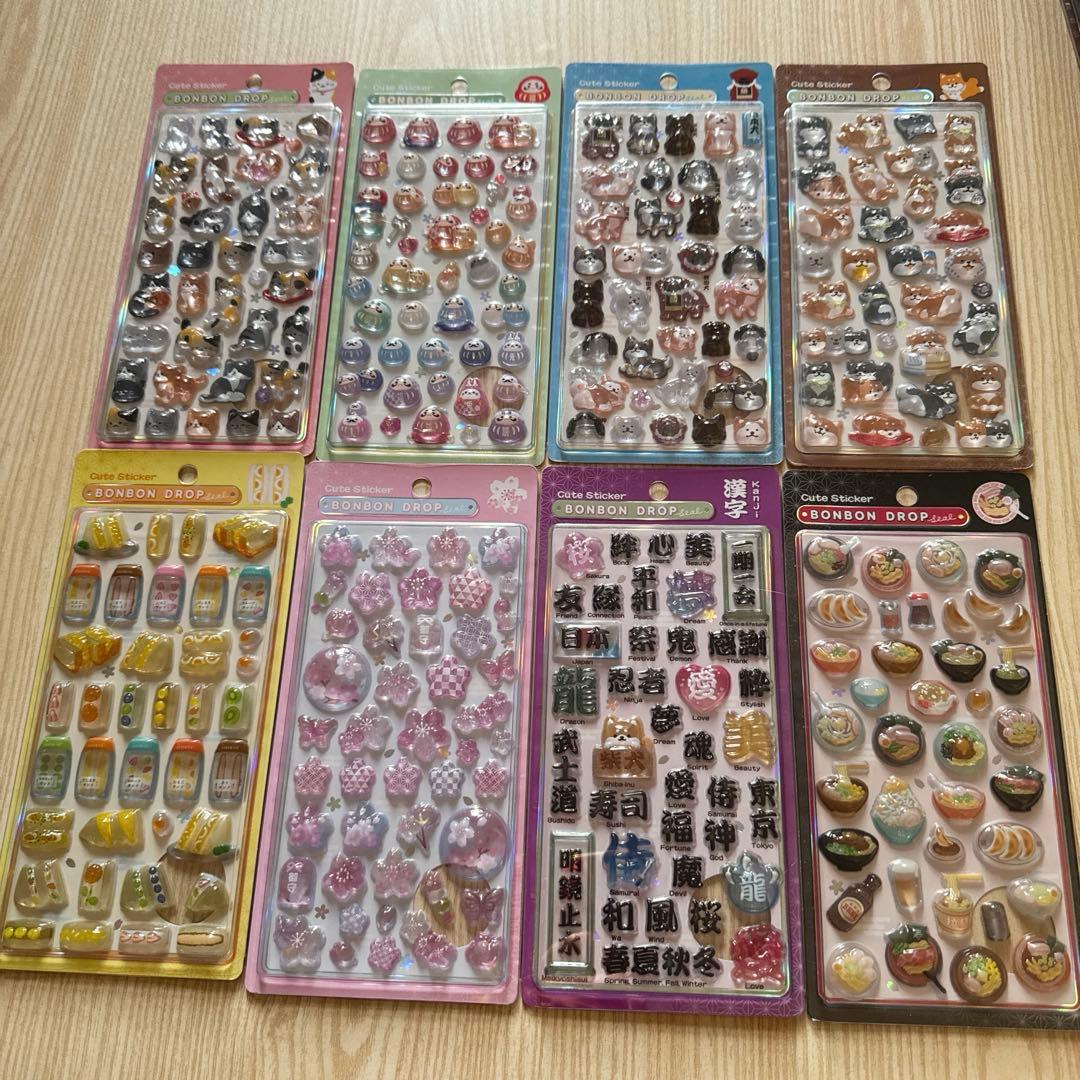 ボンボンドロップシール　新作　和柄　第二弾　8枚コンプリートセット　正規品　新品