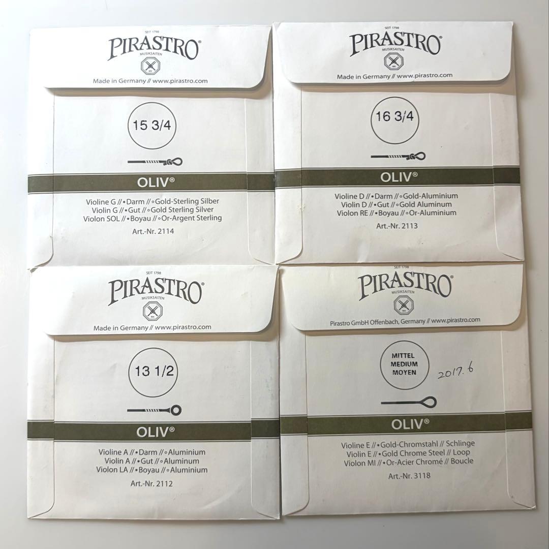 PIRASTRO ピラストロ ガット弦 OLIV オリーブ G.D.A.E線