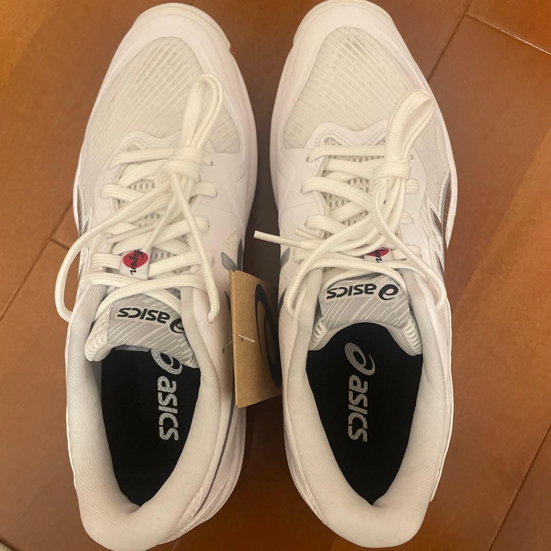 asics バレーボールシューズ 24.0cm ホワイト、シューズケース付き