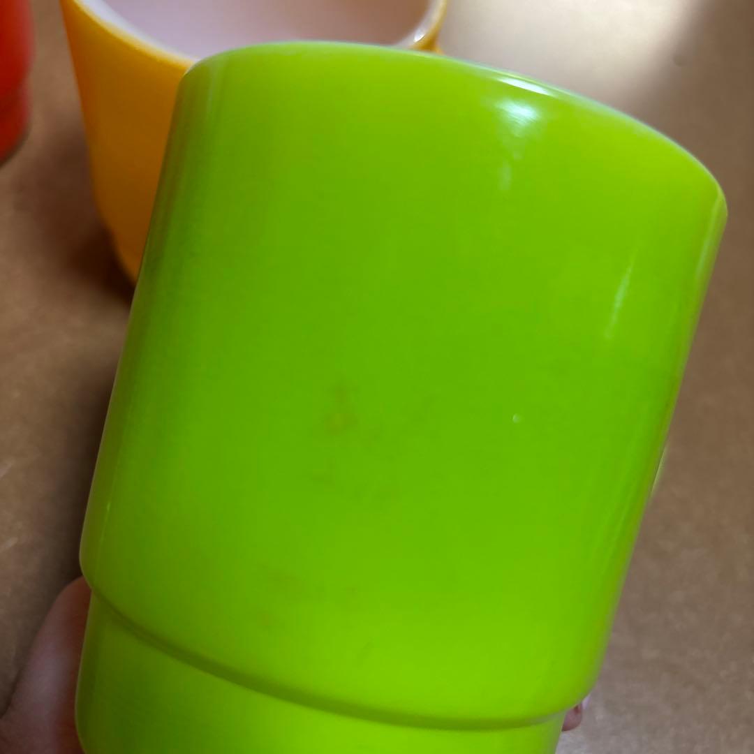 Fire King ガラスマグカップセット 3色