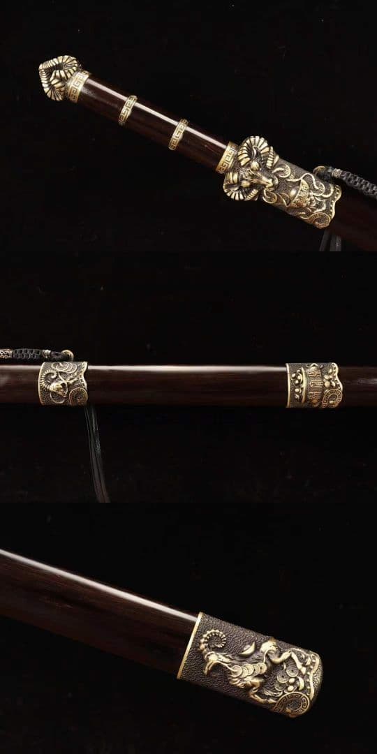 【三陽開泰宝剣】 古兵器 武具　刀装具　日本刀　模造刀 居合刀 長尺