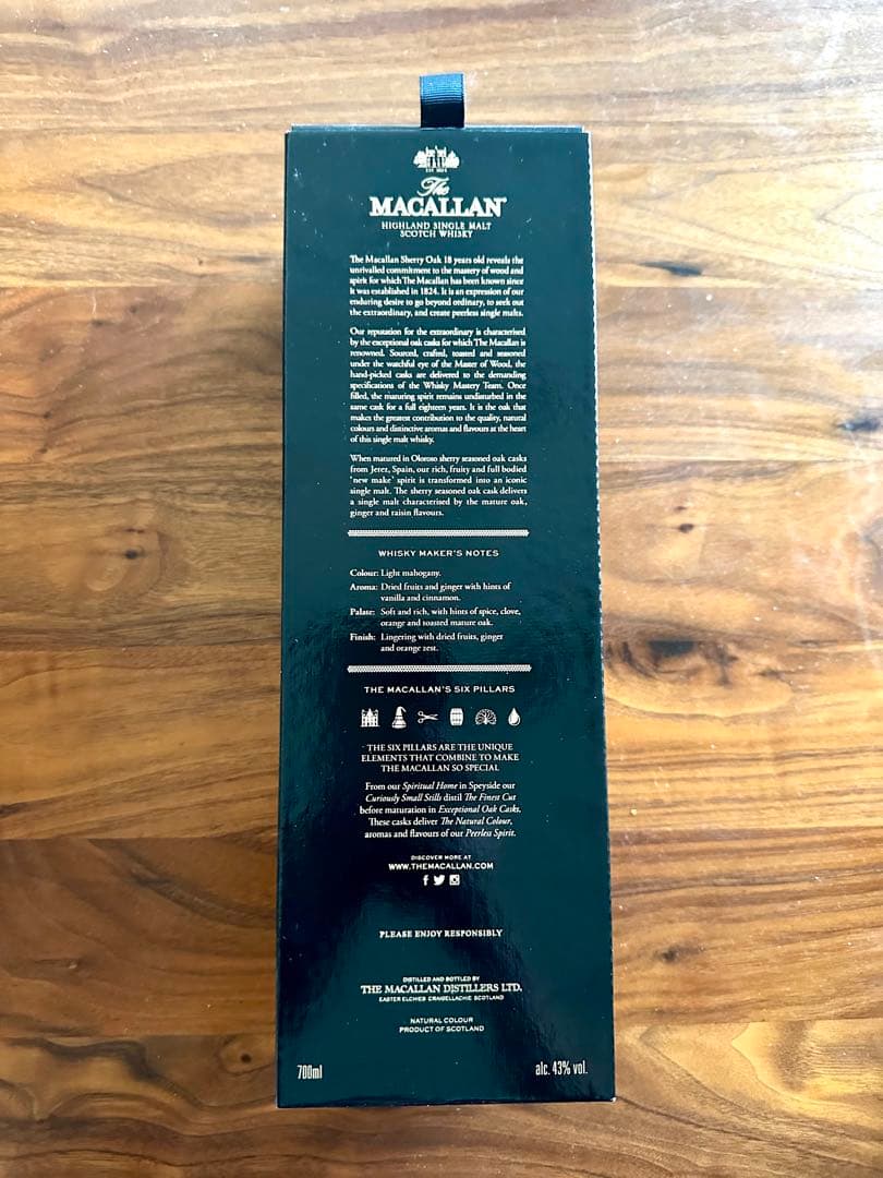 新品　ザ マッカラン 18年 2021年 シェリーオークカスク 700ml 箱付