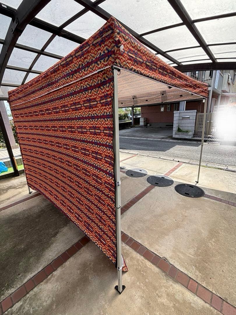 FIELDOOR タープテント 2.5m×2.5m サイドシート付（送料込）