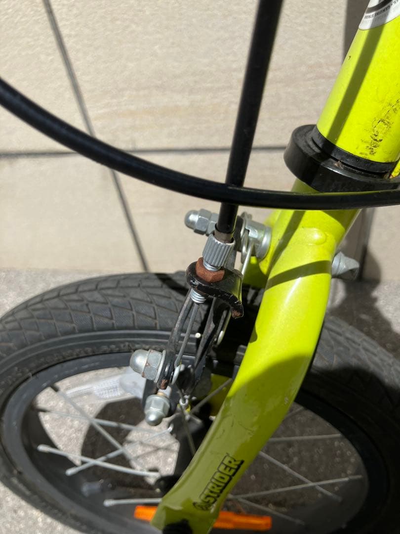 STRIDER ストライダー14X ライムイエロー 引き取り・ペダル&スタンド付