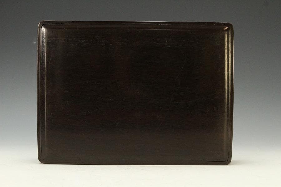 高級 本 紫檀 双魚透 煙草盆 本紫檀 重厚 共箱 旧家蔵出