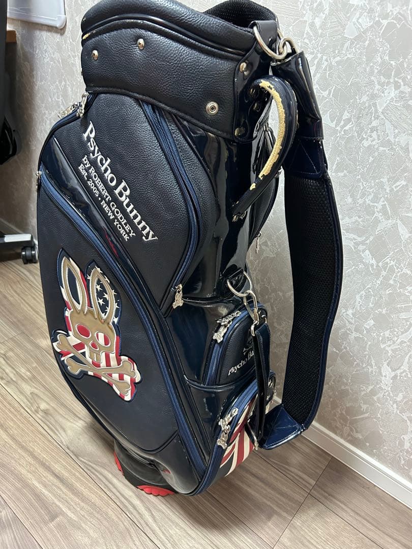 『最終値下げ中』Psycho Bunny ゴルフバッグ ネイビー