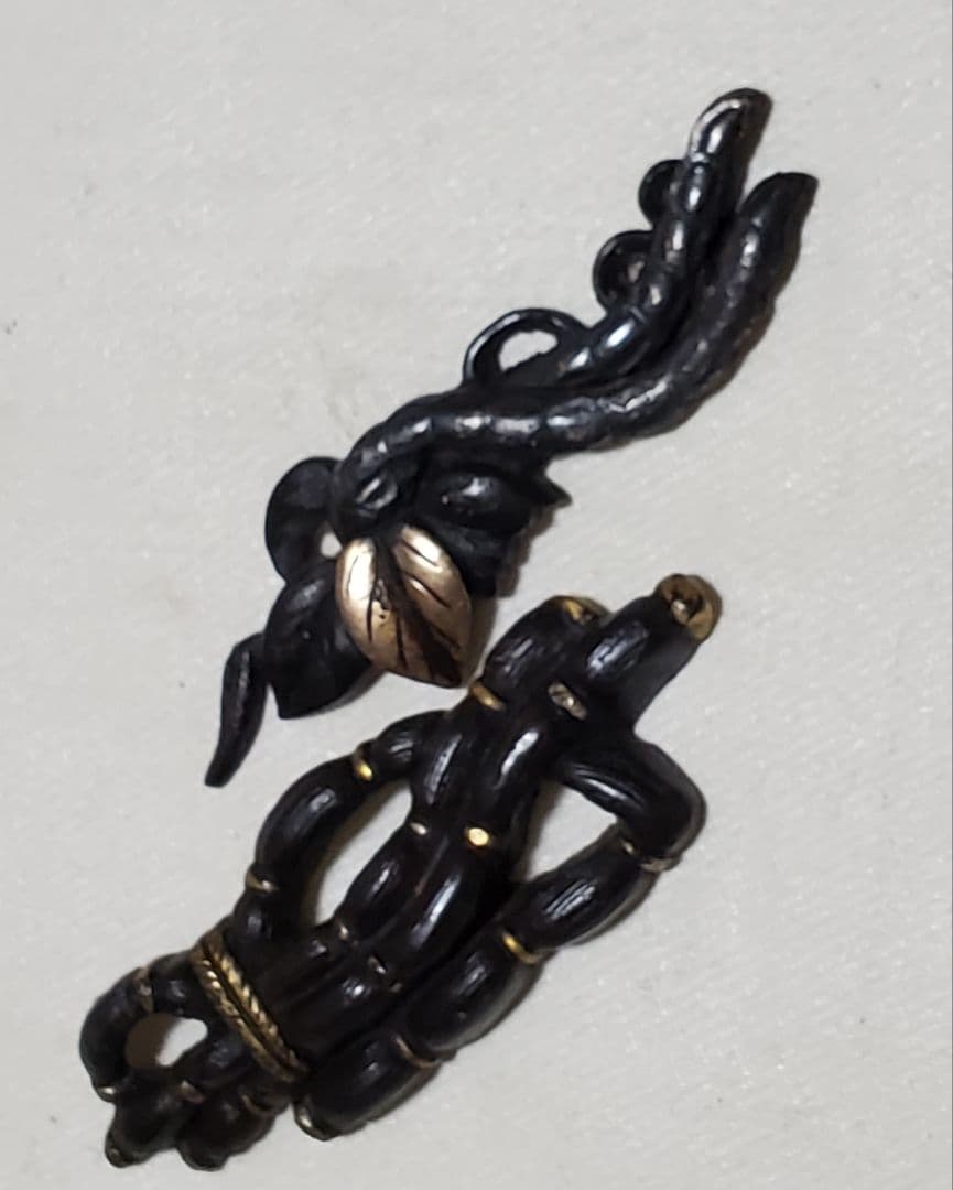 赤銅製　結び木賊(とくさ)の図　江戸時代