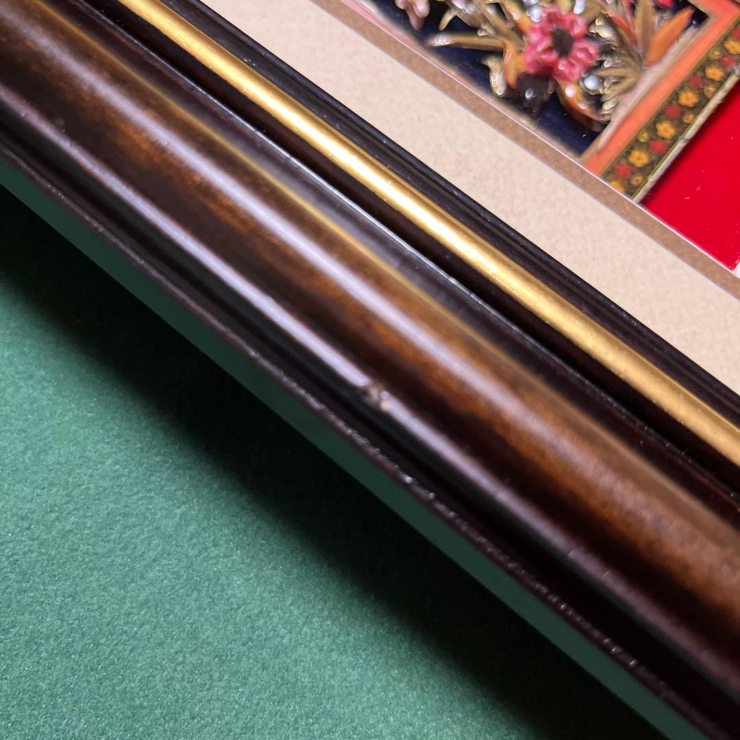 壁掛け　エナメルフラワー　アンティーク