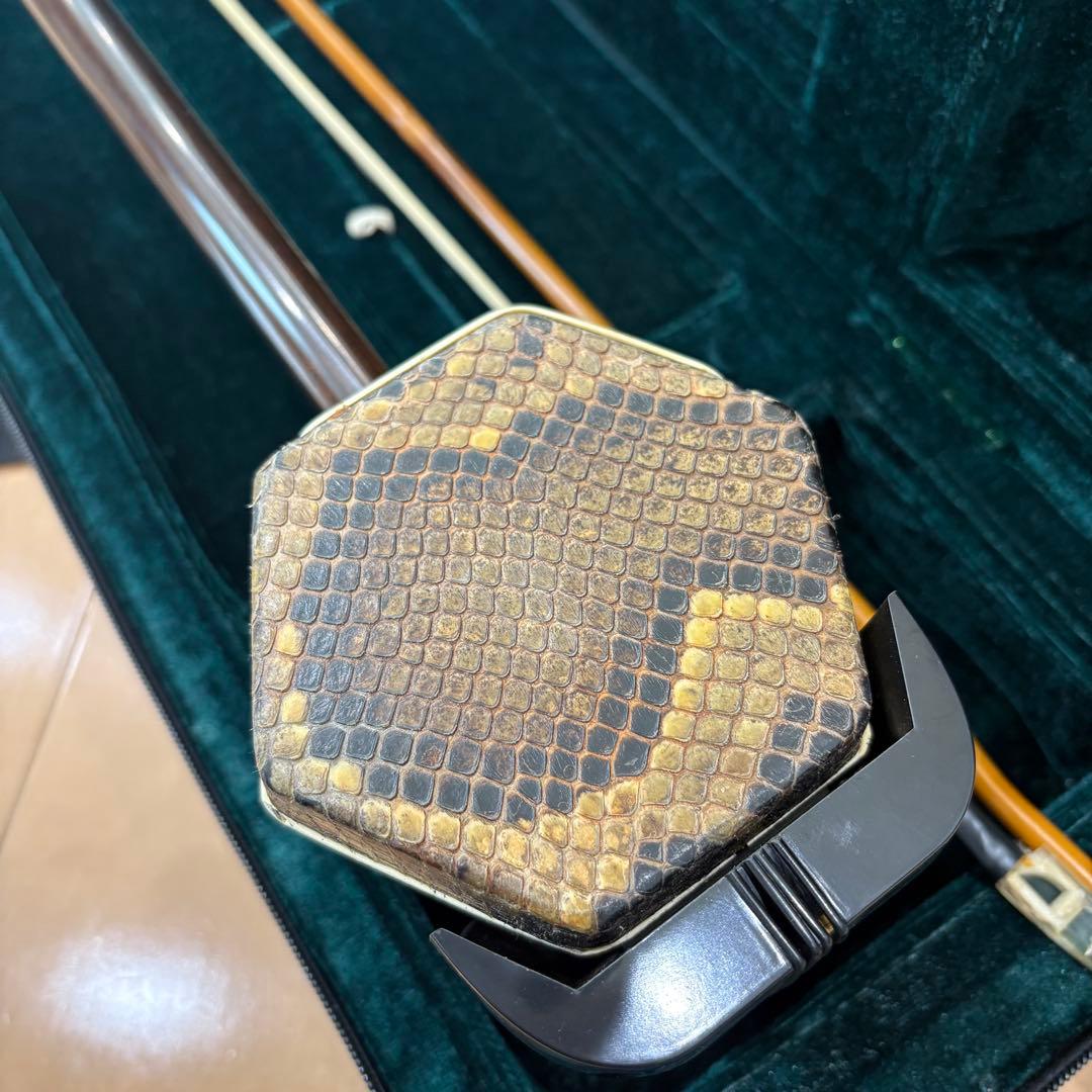 Dunhuang 二胡 蛇皮ヘッド ケース付き