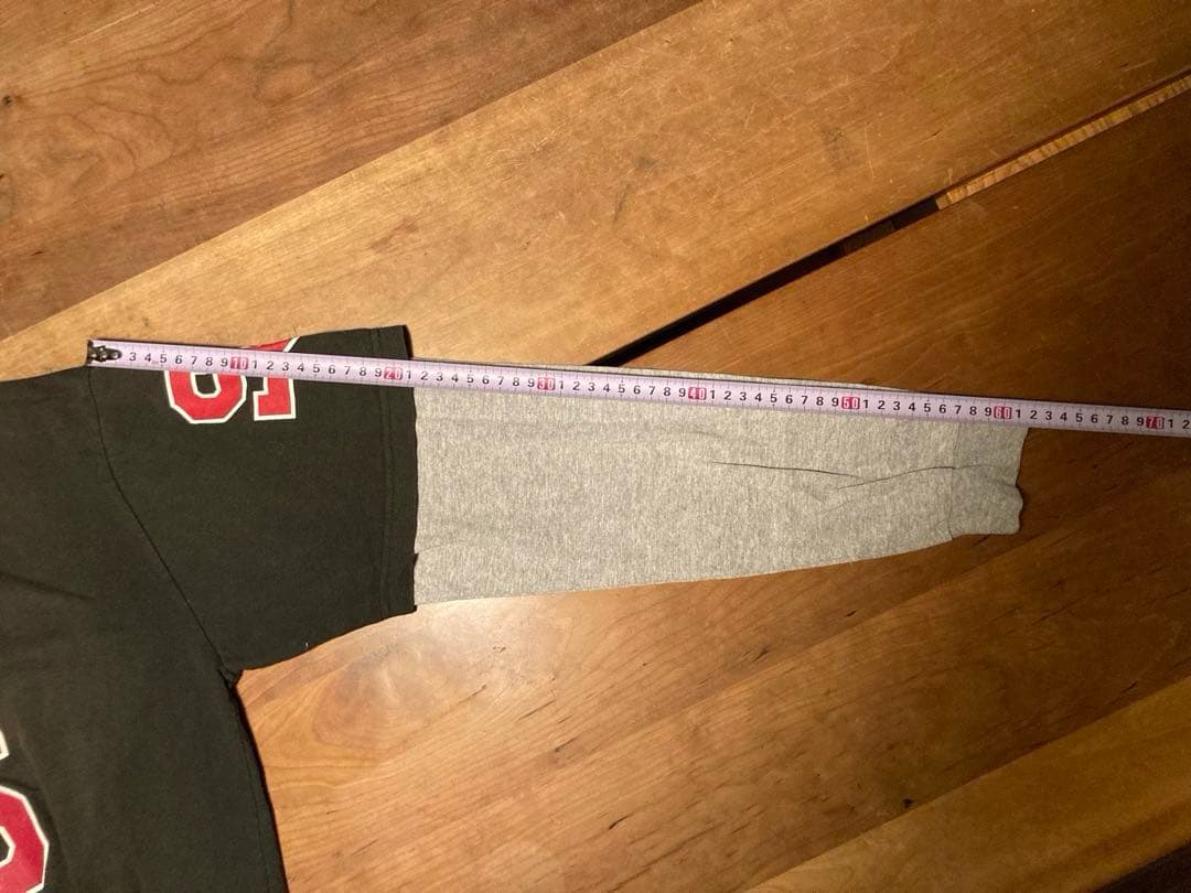 90's OLD STUSSY 紺タグ 袖プリントロンT Mサイズ USA製